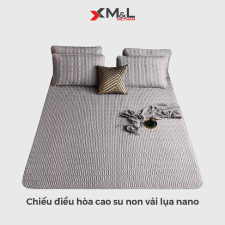 Chiếu điều hòa cao su non - vải lụa Nano mát lạnh M&L CM1 0322-ML-CM1-G