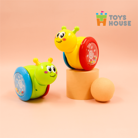 Đồ chơi lật đật có bánh xe cho bé Toyshouse 008-1 hình ốc sên ngộ nghĩnh