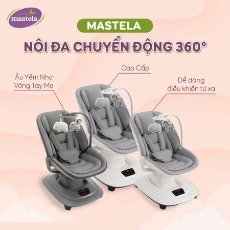 Nôi Đa Chuyển Động Mastela Duluxe 360° - nôi ru ngủ thư giãn cao cấp âu yếm như vòng tay mẹ 08911 - 08966 - 08977