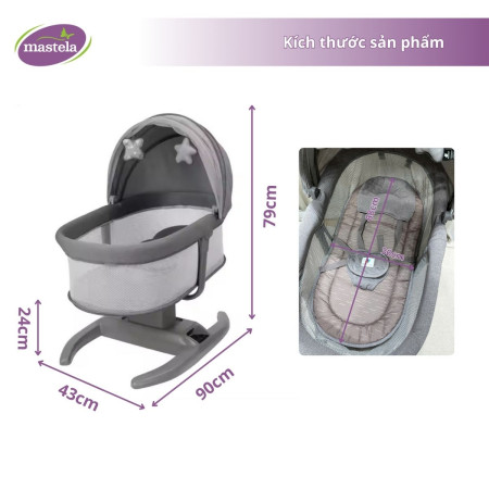 [NEW] Nôi ru ngủ Đung Đưa Đa Chế Độ Mastela H - thông minh điều khiển cảm ứng cho bé 0 đến 24 tháng 8403/8405